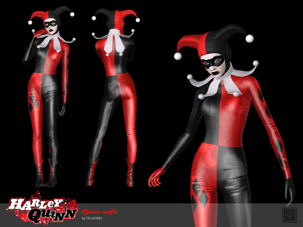 Classic outfit Harley Quinn for The Sims 3