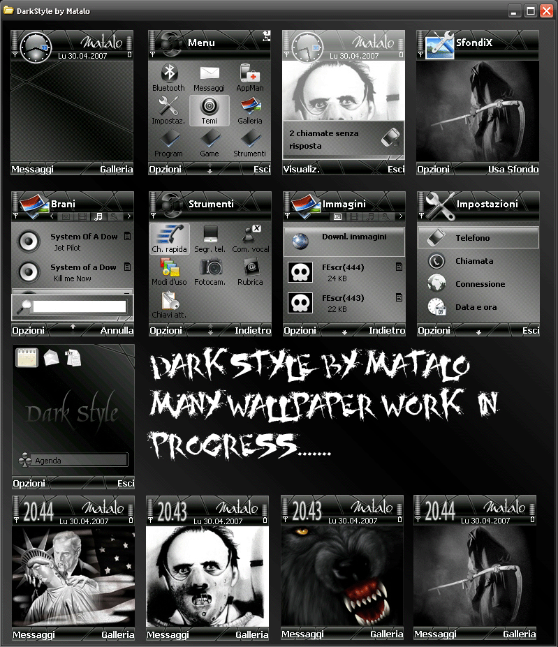 Darkstyle theme nokia