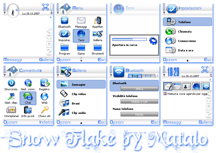 Snowflake nokia theme