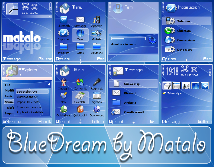 BlueDream nokia theme