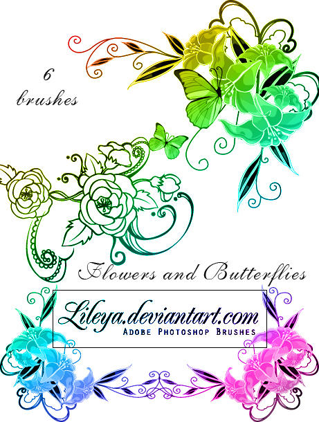 Flowers and butterflies by Lileya on DeviantArt