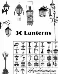 Old lanterns Brush Set