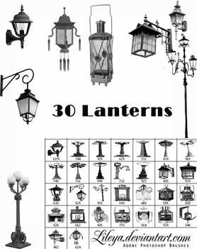 Old lanterns Brush Set