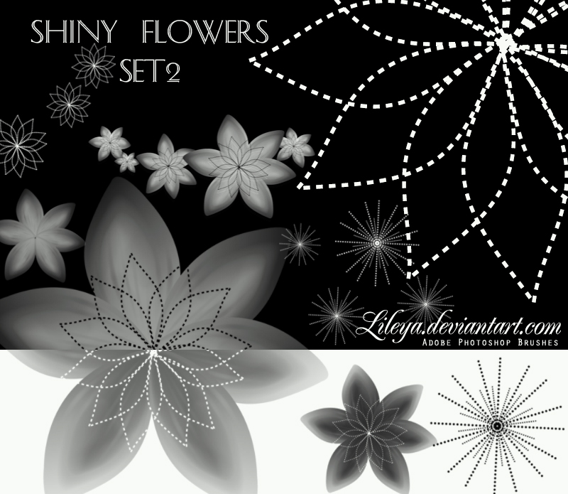 Shiny Flowers - set 2