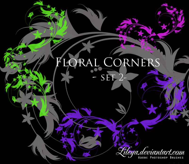 Floral Corners - set 2