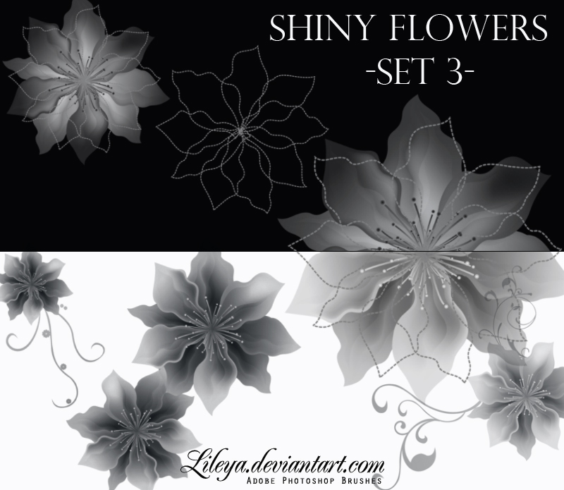 Shiny Flowers set 3