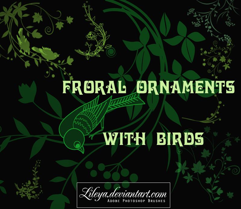 Floral Ornaments with Birds