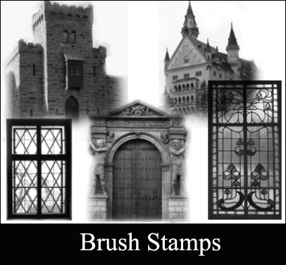 Castle brushes stamps