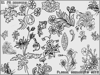 Floral ornament set 2