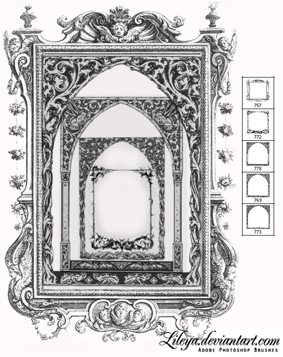 Gothic frame brushes