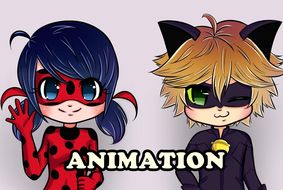 Animation Ladybug And Chat Noir Chibi By Carolina123hey On