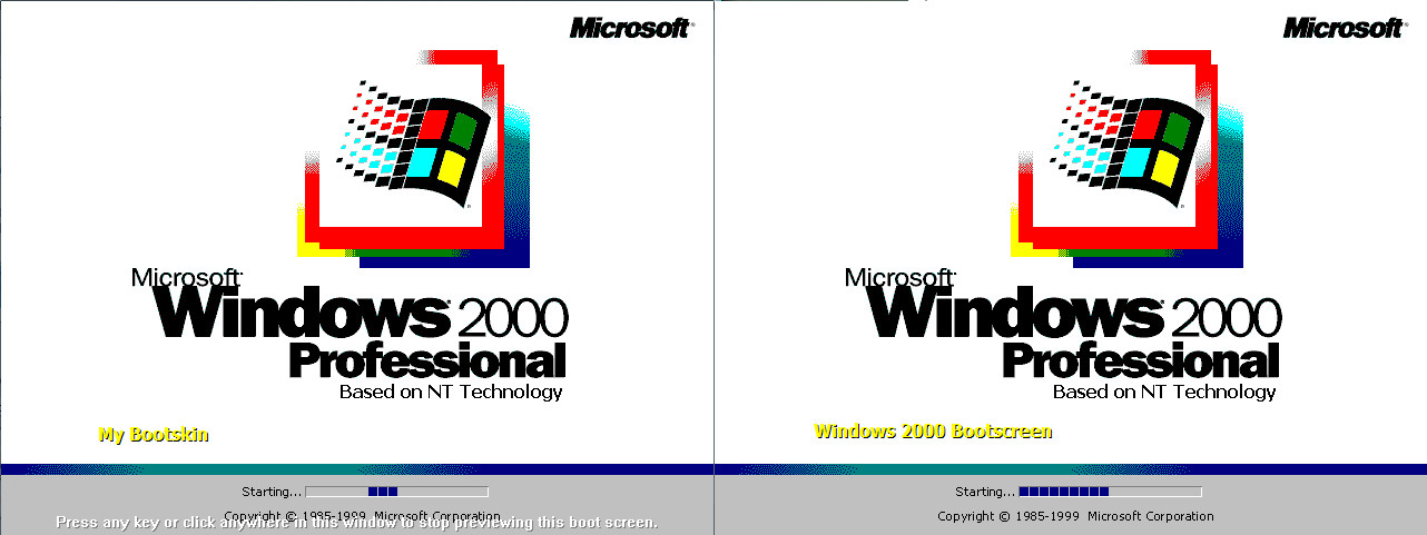 Windows 2000 Bootskin XP