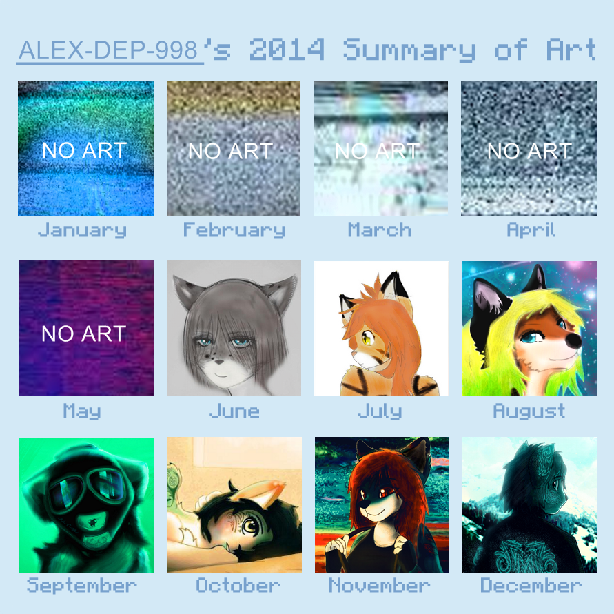 2014 Summary of Art by ALEX-DEP-998 on DeviantArt