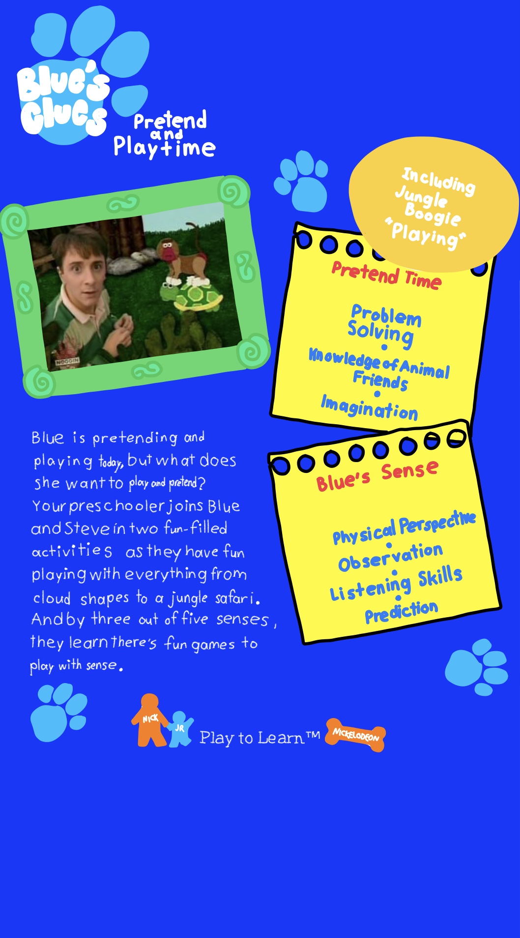 Blue S Clues Blue S Senses
