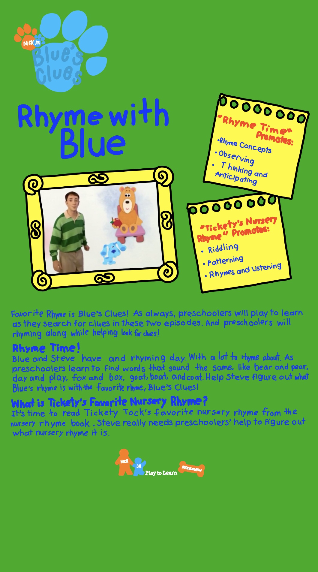 Rhyme With Blue VHS Back Cover by ThomasCarr0806 on DeviantArt