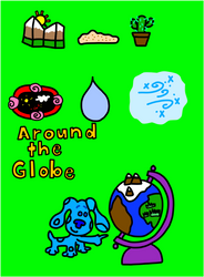 Blues Clues Around The Globe VHS Front Cover