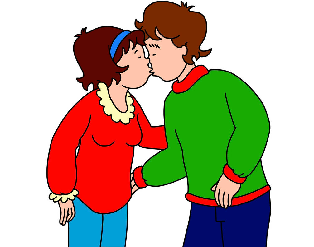 Caillous Mommy and Daddy Give Each Other A Kiss by ThomasCarr0806 on ...