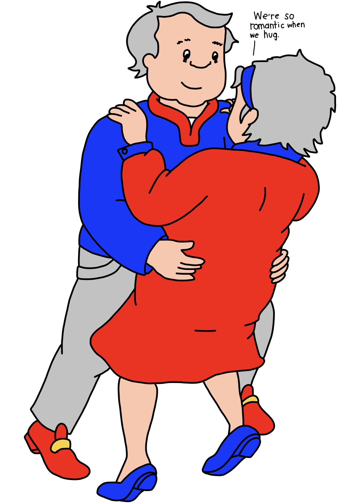 Grandma and Grandpa Hugging Romantically by ThomasCarr0806 on DeviantArt
