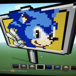 Sonic Sign Pixelart (Minecraft)