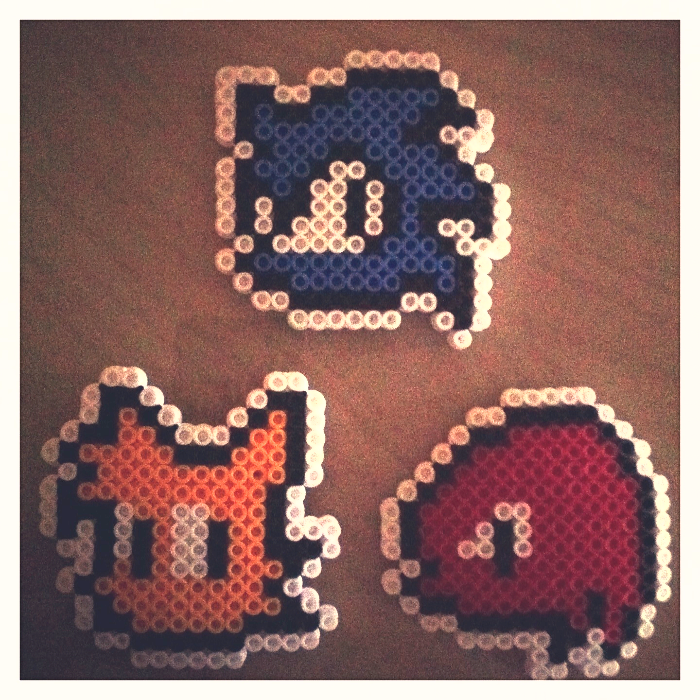 Team Sonic Icons (Perler Beads)