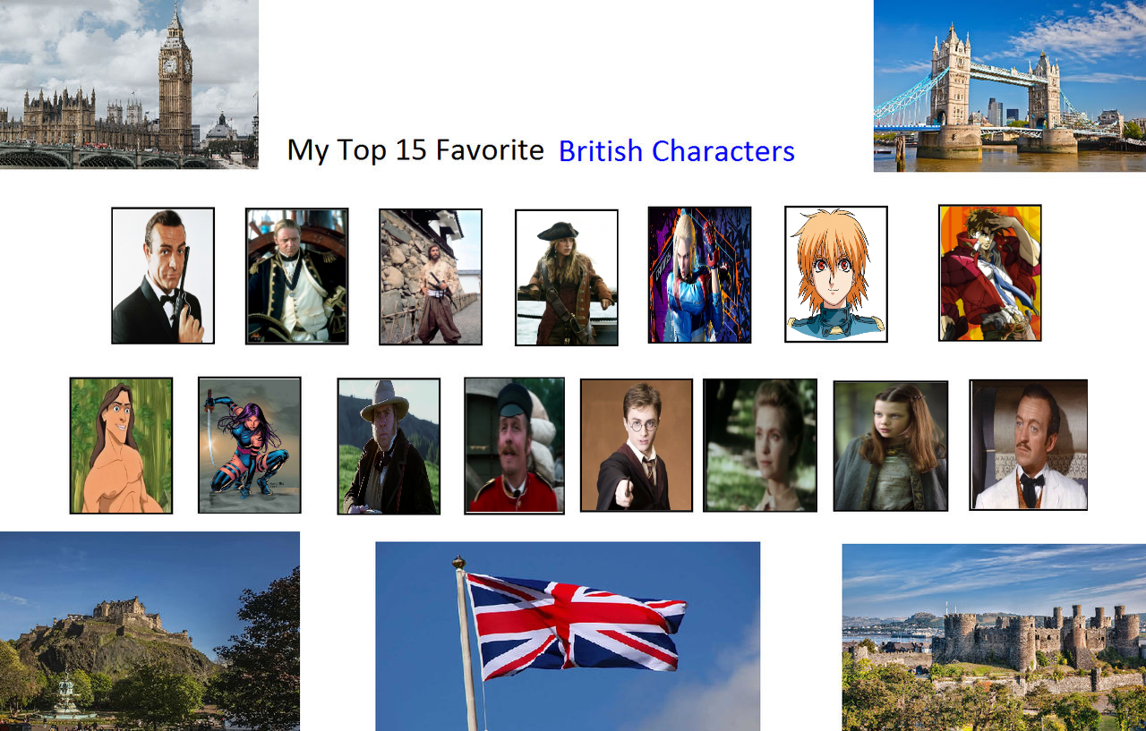 My Top 15 Favorite British Characters by TexasPatriot1836 on DeviantArt