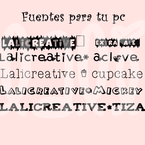 Fuentes para tu pc by LaliCreative
