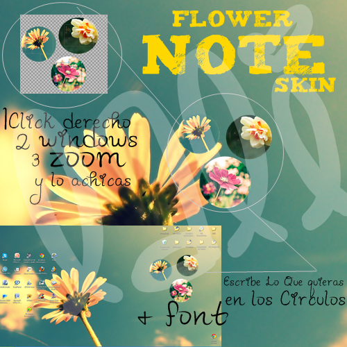 FlowerNote skin para xWidget