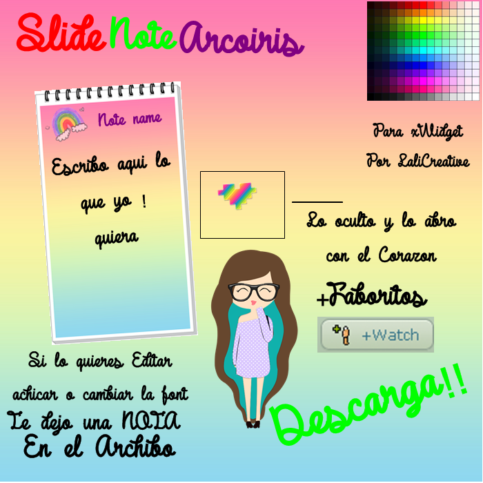 Arcoiris skin de xwidget