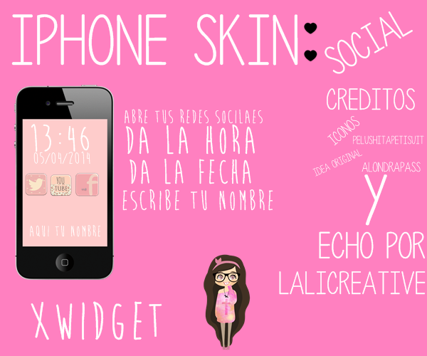 IphoneSocial Skin para xWidget