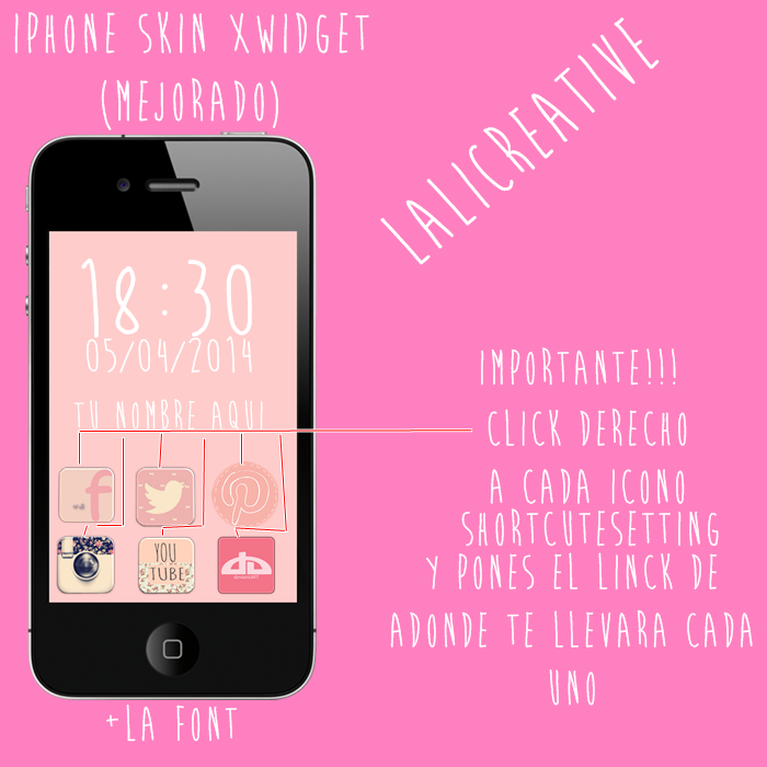 IphoneSocial Skin para xWidget (Mejorado)