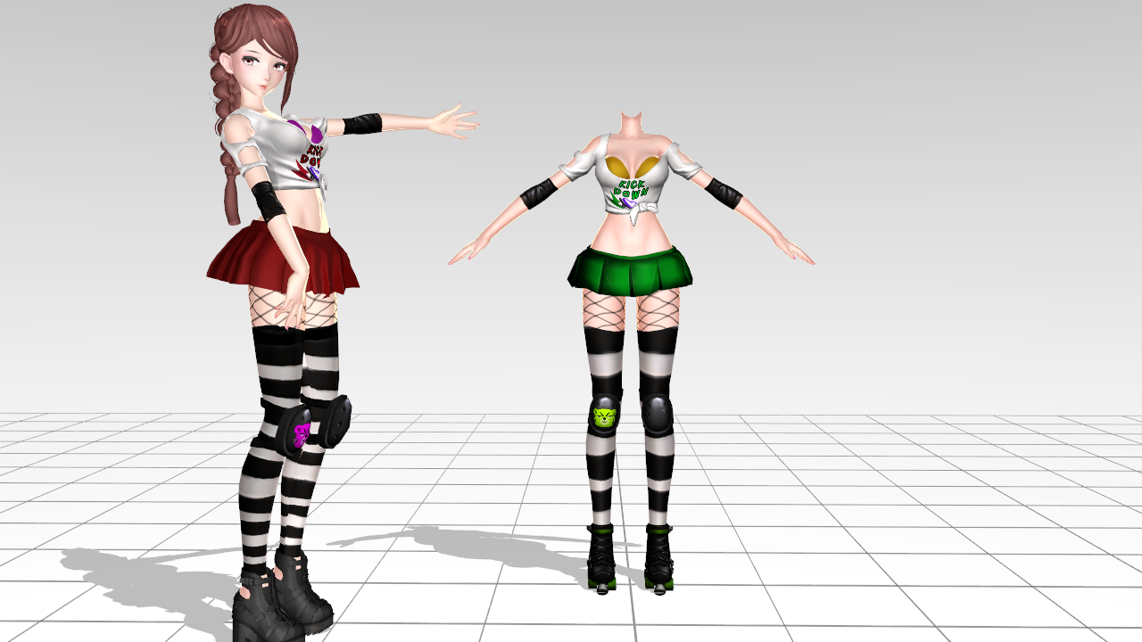 Outfit skater girl clothes by AzaleaMMD on DeviantArt