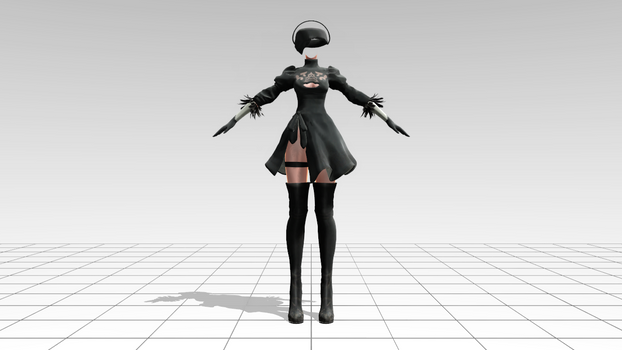 MMD Outfit Yorha 2b Z DL