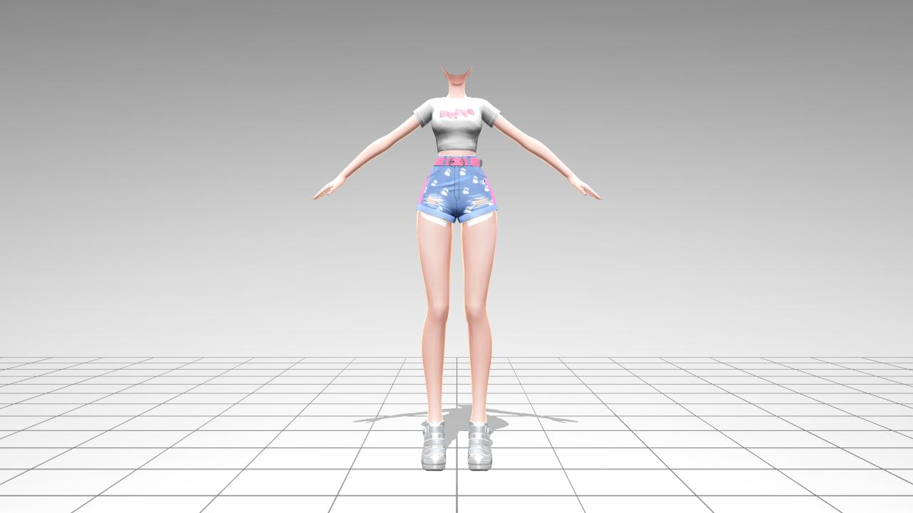 Mmd Ripped Jeans MMD Outfit Avril Top Jeans Short DL by AzaleaMMD on DeviantArt