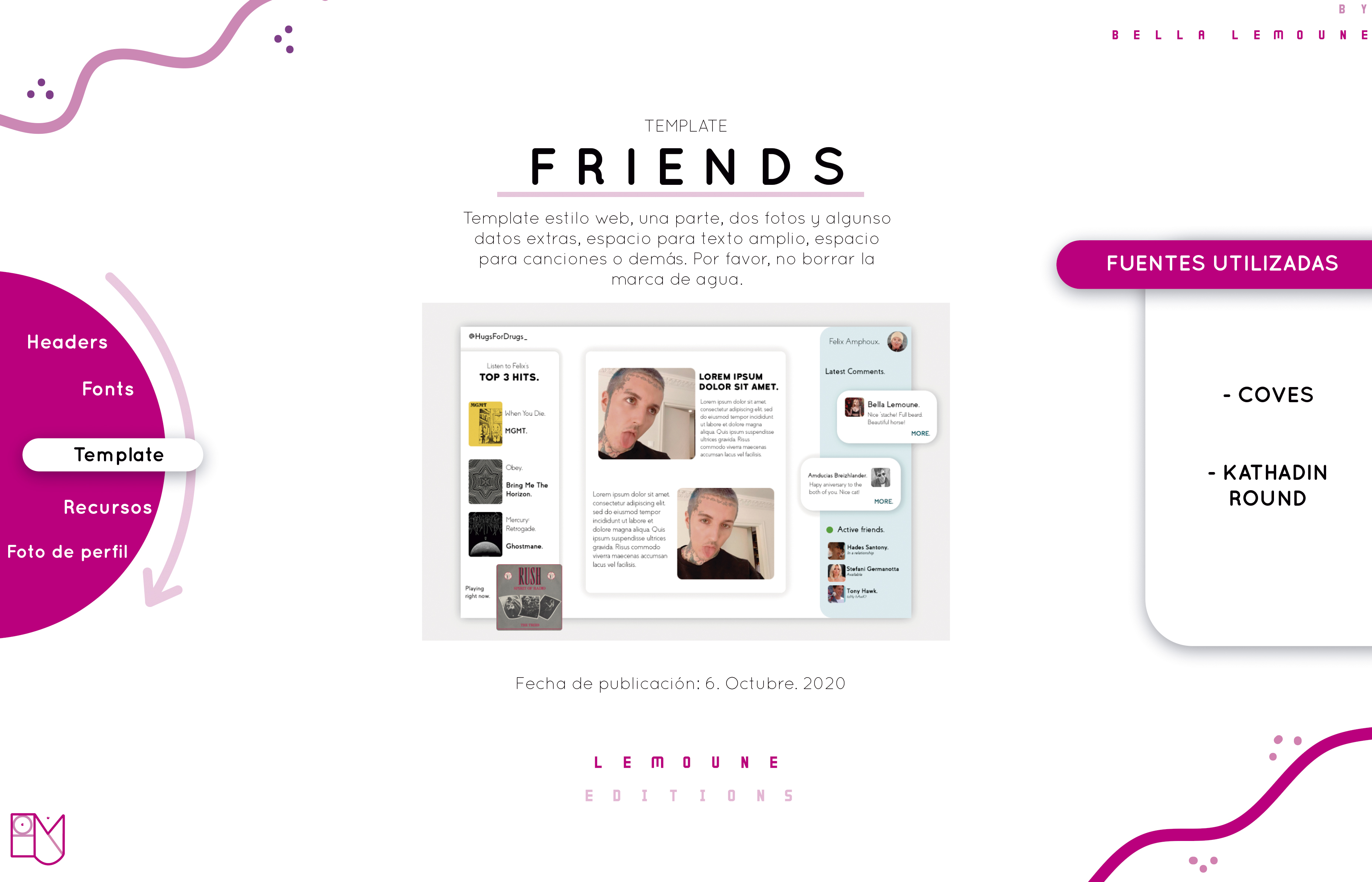 Template FRIENDS - Dulcecalabazx by dulcecalabazx on DeviantArt