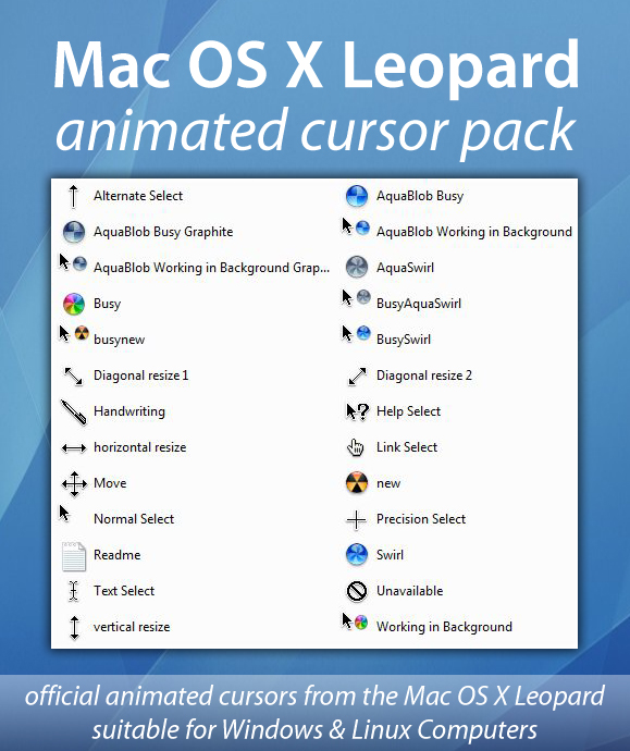 Mac OS X Cursor Pack by RaZcaLinSIDe on DeviantArt