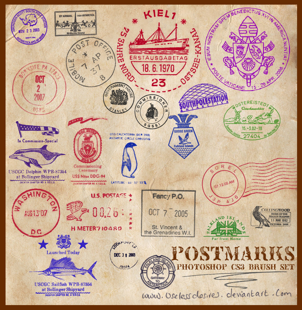 Postmarks CS3 Brushes