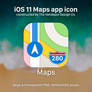 iOS 11 Maps App Icon (LARGE PNG)