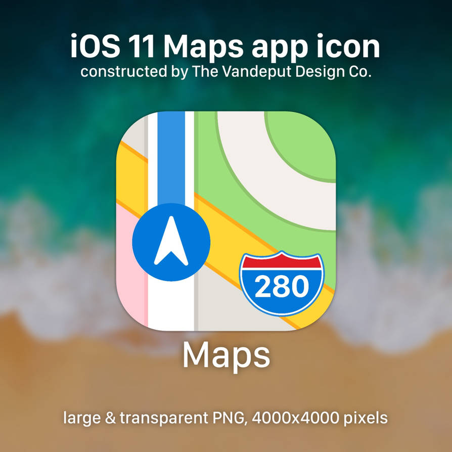 iOS 11 Maps App Icon (LARGE PNG) by uselessdesires on DeviantArt