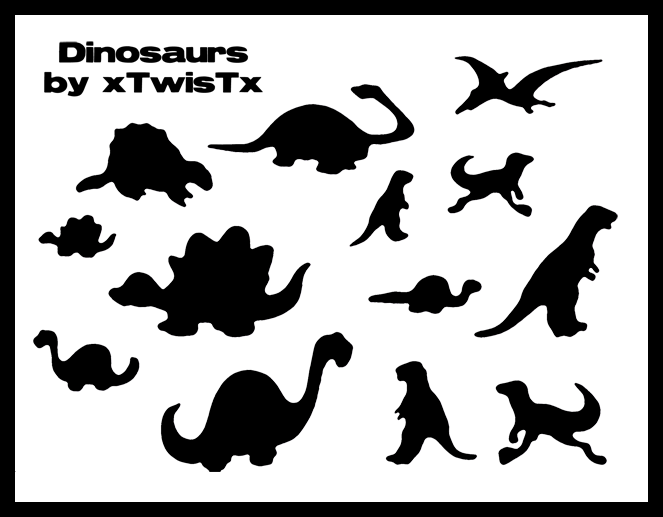 Dinosaur Brushes for Photoshop