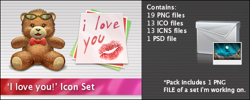 'I Love You' Icon Set