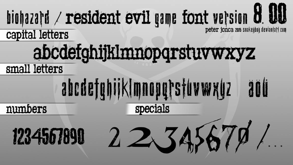 競売 Font Game Evil Resident / Biohazard version by 8.00 マジック：ザ・ギャザリング