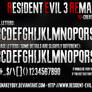 Resident Evil 3 Remake Font