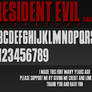 Resident Evil Classic Game Font