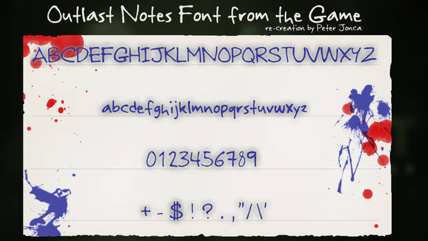 Outlast Game Font Notes