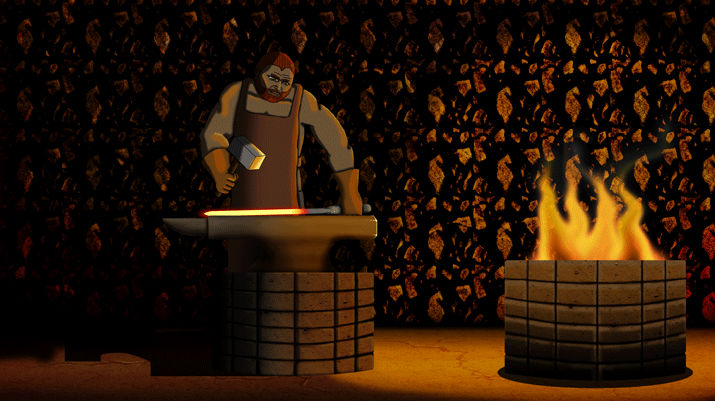 Blacksmith Gif Animation Digital Ink And Paint By Jed Stuart On