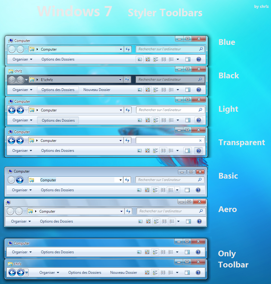 Windows 7 StlyerToolbarFrench