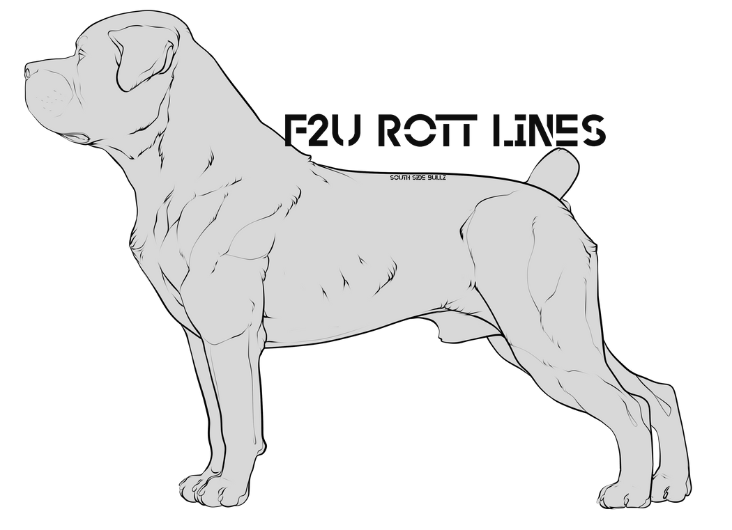 F2U ROTTWEILER LINEART by SOUTH-SIDE-ESTATES on DeviantArt