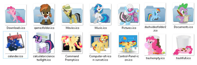 Basic Computer Pony Icons