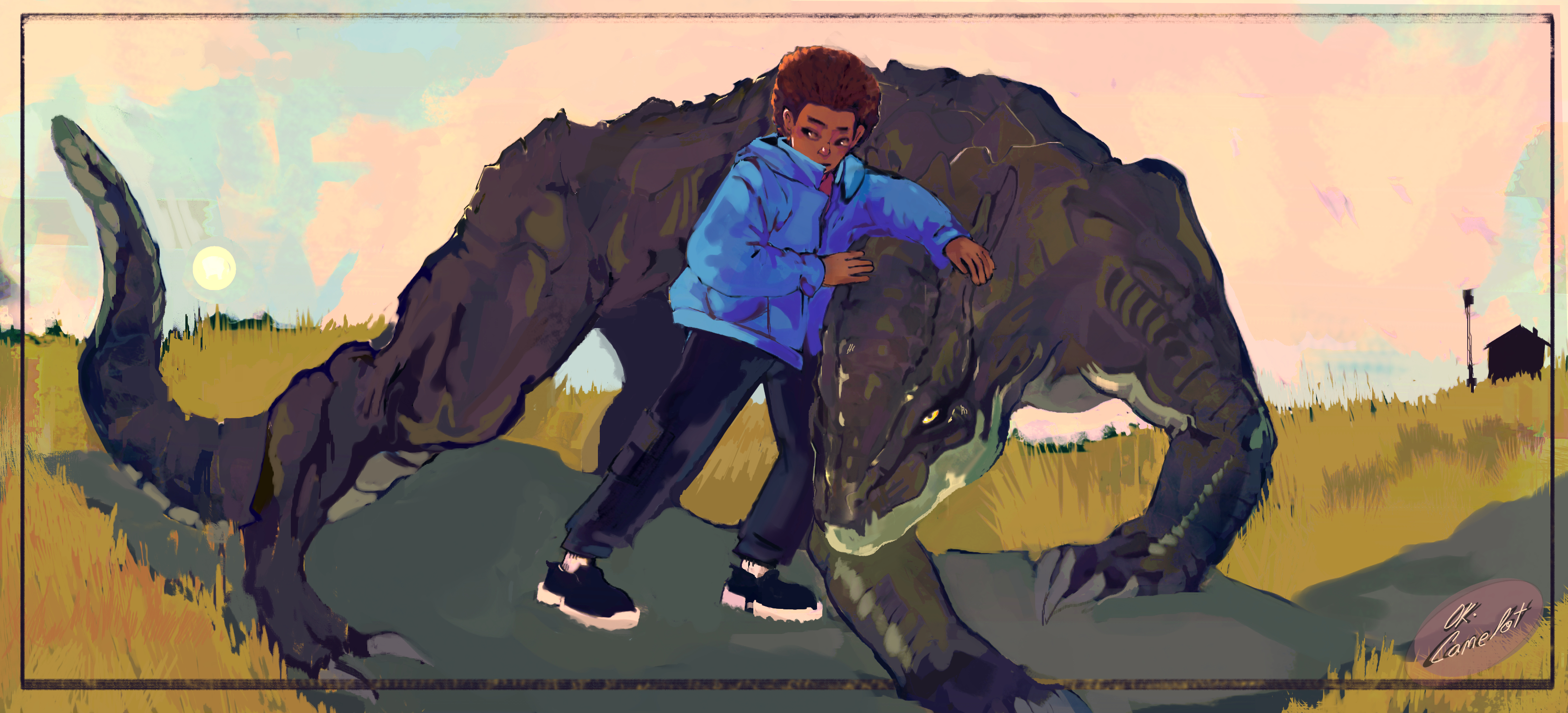 Boy and his lizard by Camelot136 on DeviantArt