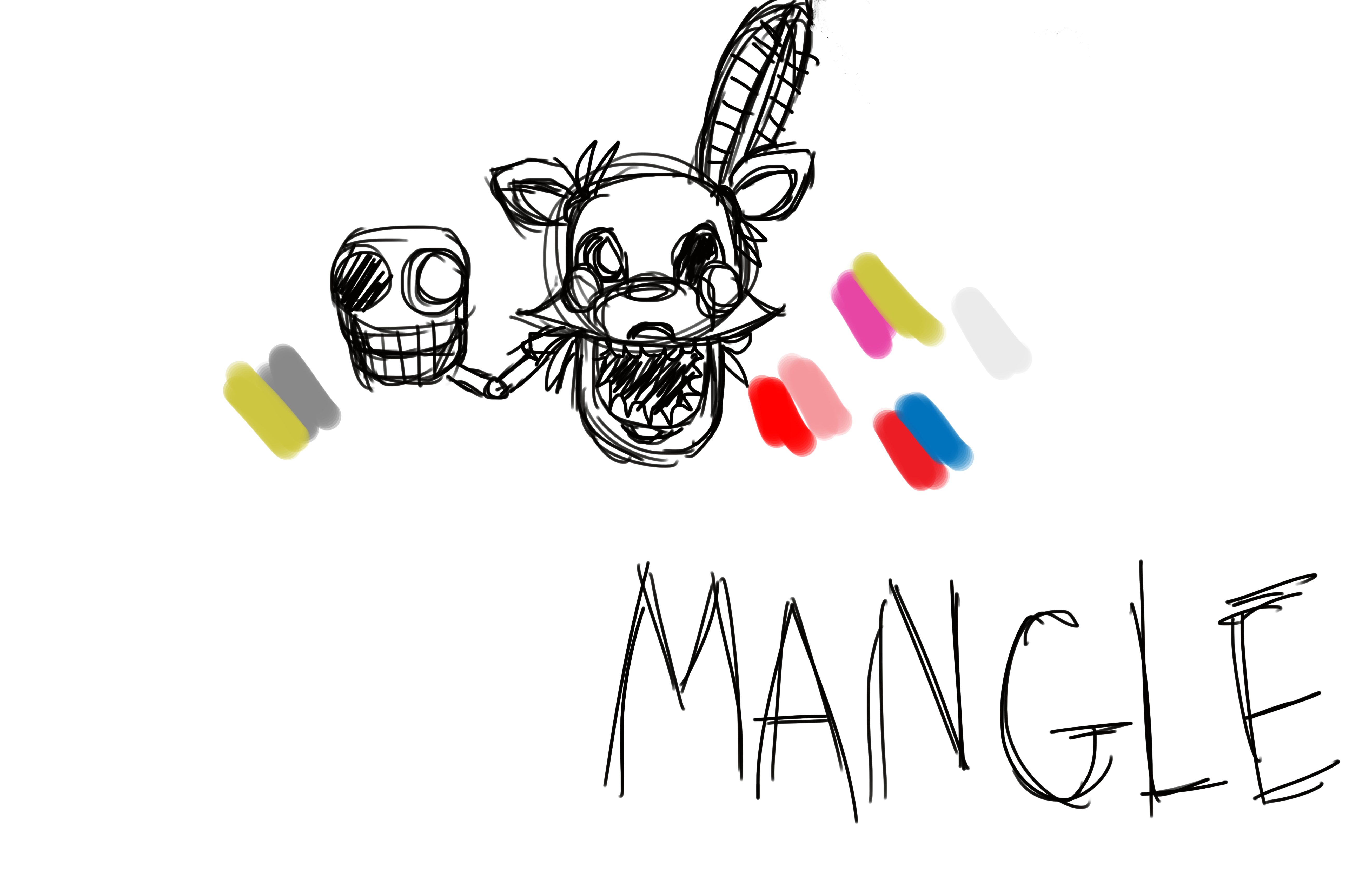 Mangle Sketch by rainydaystories on DeviantArt